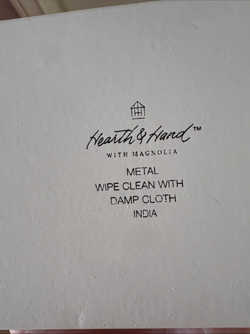 Hearth & Hand White Metal Wall Sign with Black Print - Picture 2 of 4